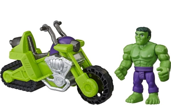 Playskool Heroes Marvel Hulk Smash Tank, 5-Inch Figure and Motorcycle Set - Image 3