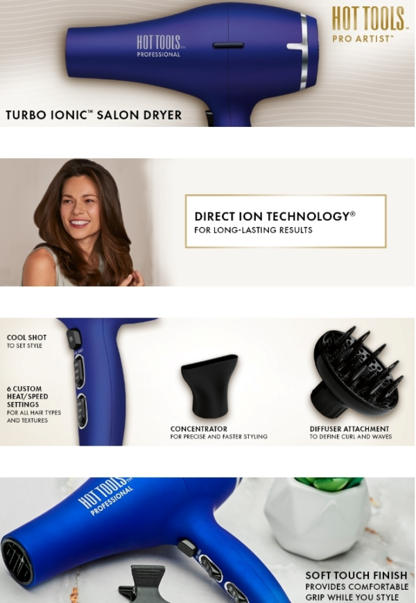 HOT TOOLS Professional Turbo Ionic Salon Dryer - Image 4